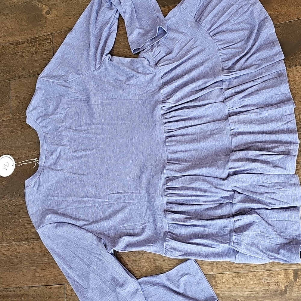 Urban Fem Plus Size Women's Long Sleeve Ruffle Babydoll Knit Blouse 22/24 NWT - Picture 7 of 7